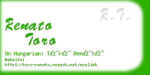 renato toro business card